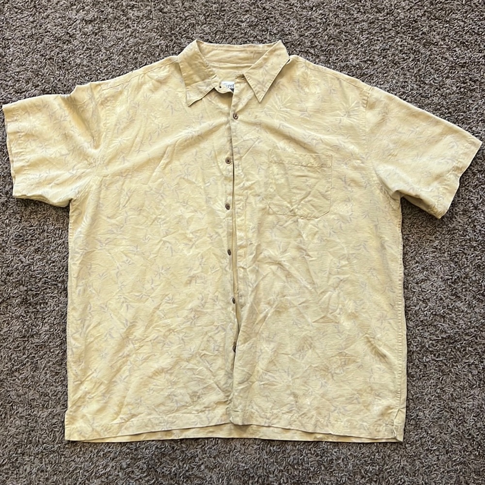Gold Firethorn Silk Casual Button Down